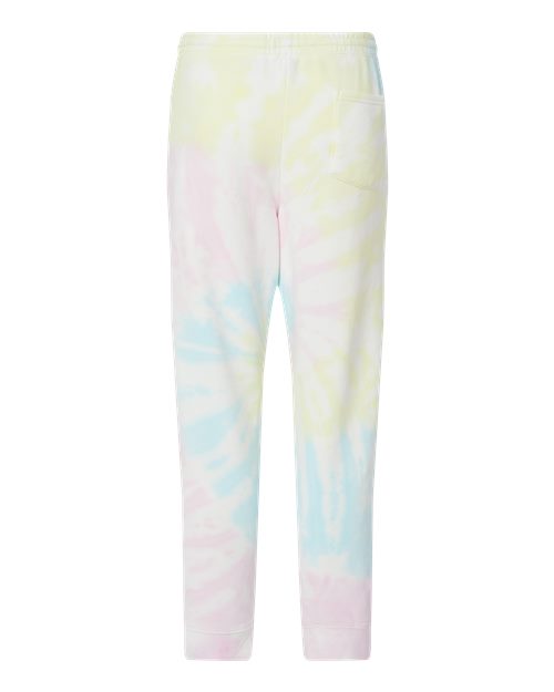 Independent Trading Co. PRM50PTTD Tie-Dyed Fleece Pants #color_Tie Dye Sunset Swirl