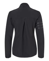 Adidas A268 Women's 3-Stripes Full-Zip Jacket #color_Black/ Black