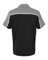 Adidas A512 Ultimate Colorblocked Polo #color_Black/ Grey Two/ Grey Five Melange