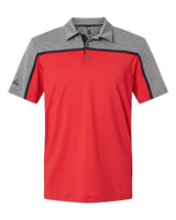 Adidas A512 Ultimate Colorblocked Polo #color_Collegiate Red/ Black/ Grey Five Melange