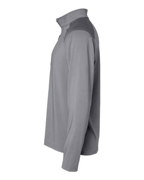Adidas A520 Shoulder Stripe Quarter-Zip Pullover #color_Grey Three