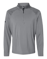 Adidas A520 Shoulder Stripe Quarter-Zip Pullover #color_Grey Three