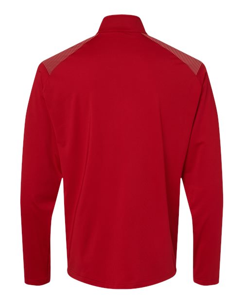 Adidas A520 Shoulder Stripe Quarter-Zip Pullover #color_Team Power Red