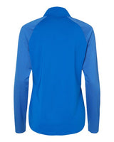 Adidas A521 Women's Stripe Block Quarter-Zip Pullover #color_Glory Blue