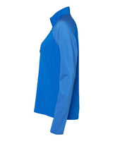 Adidas A521 Women's Stripe Block Quarter-Zip Pullover #color_Glory Blue