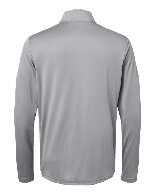 Adidas A522 Heather Block Print Quarter-Zip Pullover #color_Grey Three Melange/ Grey Three/ Black