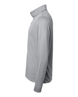 Adidas A522 Heather Block Print Quarter-Zip Pullover #color_Grey Three Melange/ Grey Three/ Black