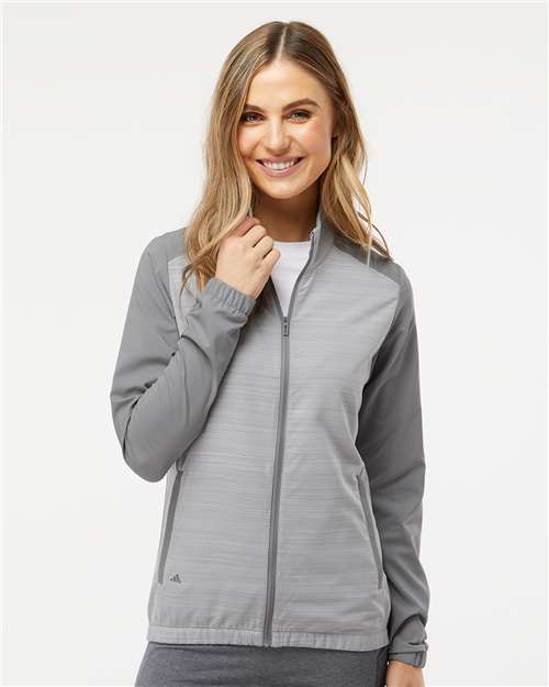 Adidas A547 Women's Heather Block Full-Zip Windshirt