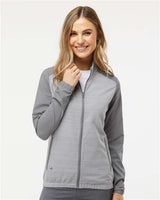 Adidas A547 Women's Heather Block Full-Zip Windshirt