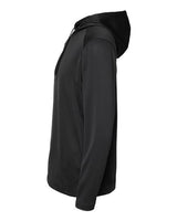 Adidas A530 Textured Mixed Media Hooded Sweatshirt #color_Black
