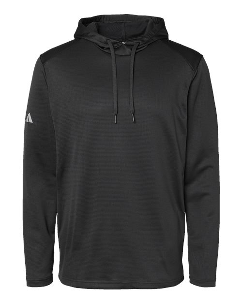 Adidas A530 Textured Mixed Media Hooded Sweatshirt #color_Black