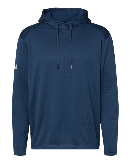 Adidas A530 Textured Mixed Media Hooded Sweatshirt #color_Collegiate Navy