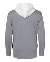 Adidas A530 Textured Mixed Media Hooded Sweatshirt #color_Grey Three