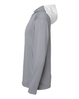 Adidas A530 Textured Mixed Media Hooded Sweatshirt #color_Grey Three
