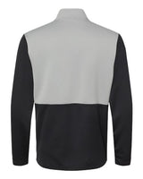 Adidas A532 Textured Mixed Media Quarter-Zip Pullover #color_Black/ Grey Three