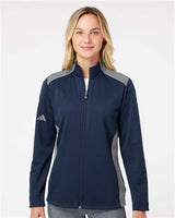Adidas A529 Women's Textured Mixed Media Full-Zip Jacket