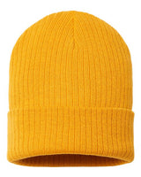 Atlantis Headwear RIO Sustainable Rib Cuffed Beanie #color_Mustard Yellow