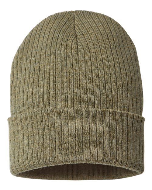 Atlantis Headwear RIO Sustainable Rib Cuffed Beanie #color_Olive