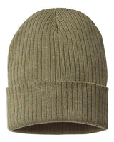 Atlantis Headwear RIO Sustainable Rib Cuffed Beanie #color_Olive
