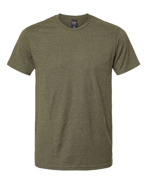 Hanes 4980 Unisex Nano-T T-Shirt #color_MILITARY GRN HTH