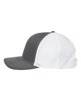 Richardson 112PL 112+ R-Flex Adjustable Trucker Cap #color_Charcoal/ White