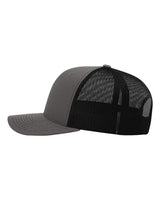 Richardson 112RE Sustainable Trucker Cap #color_Charcoal/ Black
