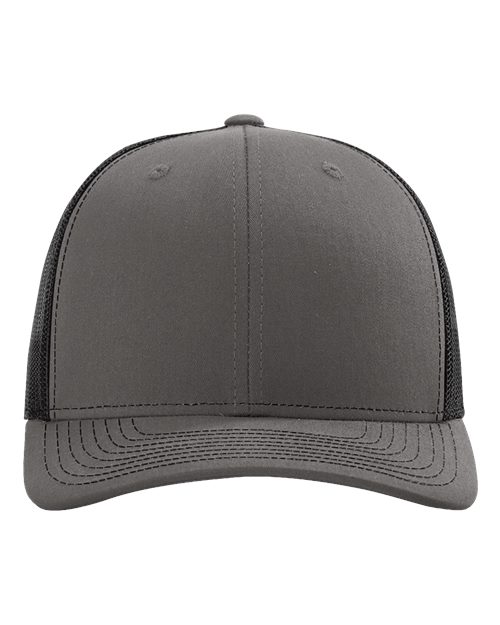Richardson 112RE Sustainable Trucker Cap #color_Charcoal/ Black