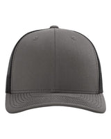 Richardson 112RE Sustainable Trucker Cap #color_Charcoal/ Black