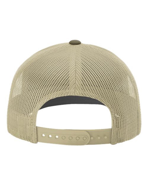 Richardson 112RE Sustainable Trucker Cap #color_Loden/ Khaki