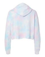 Independent Trading Co. AFX64CRP Women’s Lightweight Crop Hooded Sweatshirt #color_Tie Dye Cotton Candy