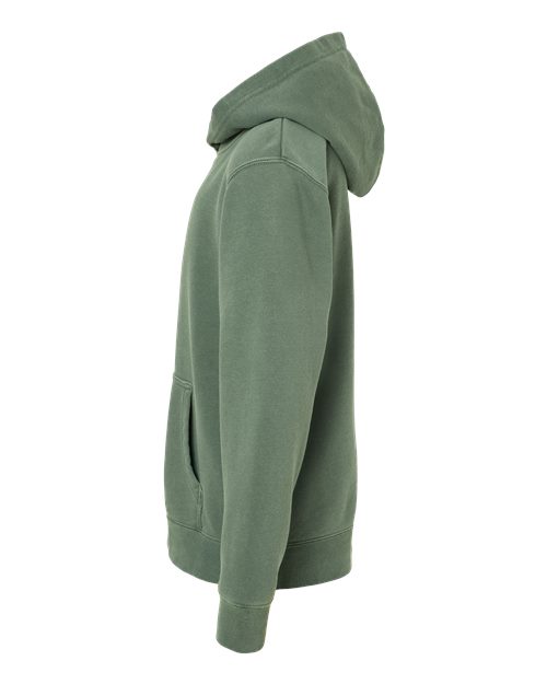 Independent Trading Co. PRM1500Y Youth Midweight Pigment-Dyed Hooded Sweatshirt #color_Pigment Alpine Green