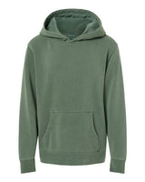 Independent Trading Co. PRM1500Y Youth Midweight Pigment-Dyed Hooded Sweatshirt #color_Pigment Alpine Green