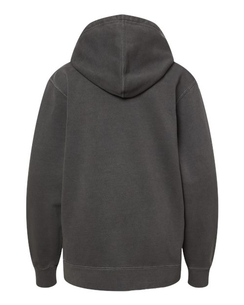 Independent Trading Co. PRM1500Y Youth Midweight Pigment-Dyed Hooded Sweatshirt #color_Pigment Black