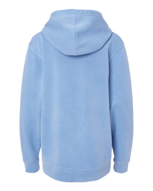 Independent Trading Co. PRM1500Y Youth Midweight Pigment-Dyed Hooded Sweatshirt #color_Pigment Light Blue