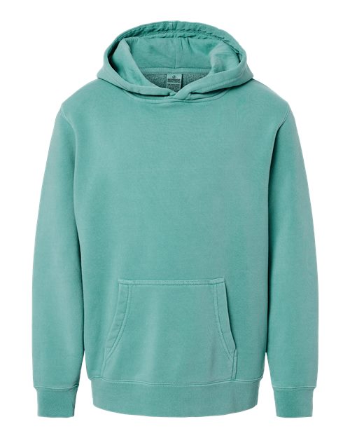 Independent Trading Co. PRM1500Y Youth Midweight Pigment-Dyed Hooded Sweatshirt #color_Pigment Mint
