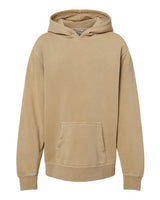 Independent Trading Co. PRM1500Y Youth Midweight Pigment-Dyed Hooded Sweatshirt #color_Pigment Sandstone