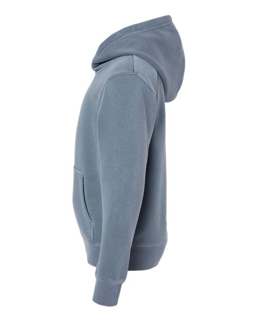 Independent Trading Co. PRM1500Y Youth Midweight Pigment-Dyed Hooded Sweatshirt #color_Pigment Slate Blue