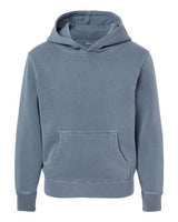 Independent Trading Co. PRM1500Y Youth Midweight Pigment-Dyed Hooded Sweatshirt #color_Pigment Slate Blue