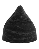 Atlantis Headwear SHINE Sustainable Reflective Beanie #color_Black
