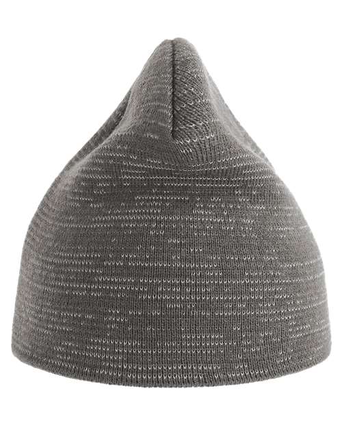 Atlantis Headwear SHINE Sustainable Reflective Beanie #color_Dark Grey