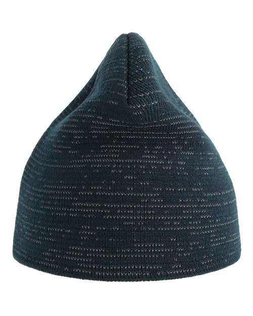 Atlantis Headwear SHINE Sustainable Reflective Beanie #color_Navy