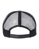 Atlantis Headwear RETH Sustainable Recy Three Trucker Cap #color_Dark Grey/ Black