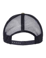 Atlantis Headwear RETH Sustainable Recy Three Trucker Cap #color_Olive/ Black