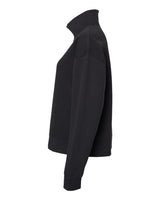 MV Sport W22713 Women's Sueded Fleece Quarter-Zip Sweatshirt #color_Black
