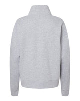 MV Sport W22713 Women's Sueded Fleece Quarter-Zip Sweatshirt #color_Heather Grey