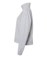MV Sport W22713 Women's Sueded Fleece Quarter-Zip Sweatshirt #color_Heather Grey