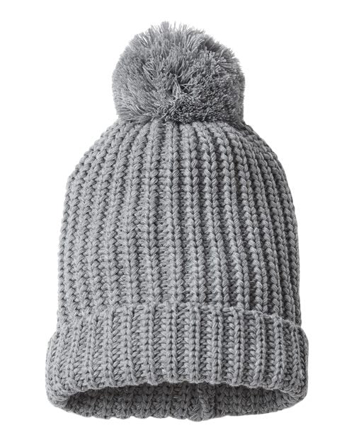 Richardson 143R Chunky Cable Beanie #color_Heather Grey