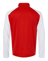 Badger 4231 Breakout Quarter-Zip Pullover #color_Red/ White