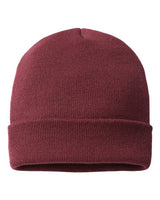 "CAP AMERICA TKN24 USA-Made 12" Cuffed Beanie #color_Maroon"