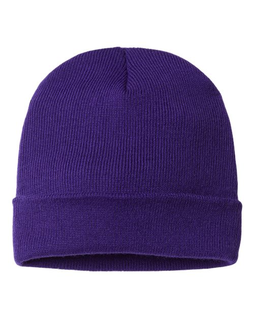 "CAP AMERICA TKN24 USA-Made 12" Cuffed Beanie #color_Purple"